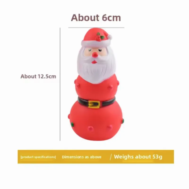 2025 Christmas Series Dog Chew Toy Santa Claus Elk Interesting Molar Tooth Cleaning Natural Latex Christmas Decor Pet Supplies - Image 6