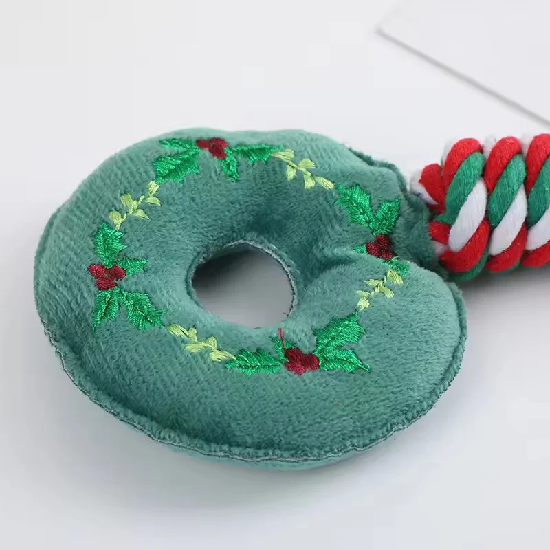 Christmas Pet Chew Toys Dog Rope Toy Puppy Chew Training Toy for Christmas Dog Puppy Pets Chewing Playing Dog Squeakey Chew Toys - Image 5